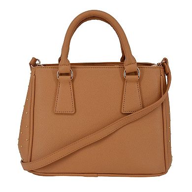 bebe Sagan Studded Mini Satchel Bag