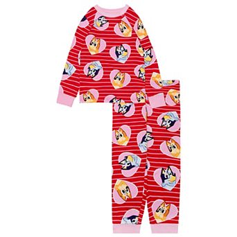 Toddler Komar Bluey Heart Eyes 2 pc Pajama Top & Pajama Bottoms Set
