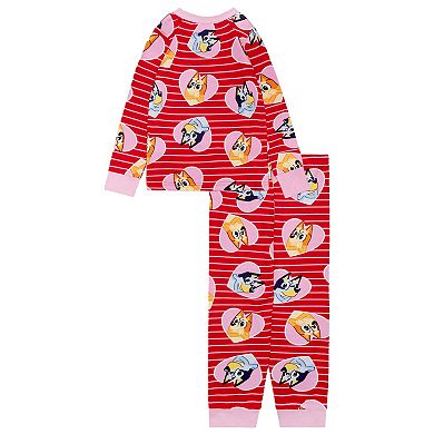 Toddler Komar Bluey Heart Eyes 2-pc. Pajama Top & Pajama Bottoms Set