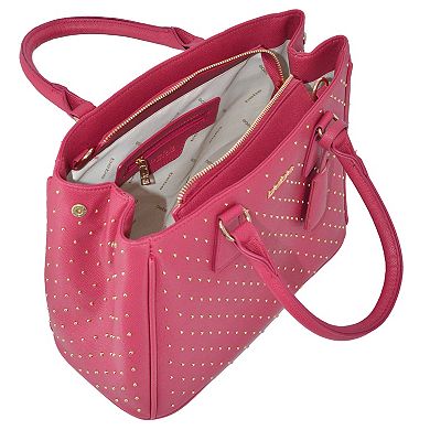 bebe Sagan Studded Satchel Bag