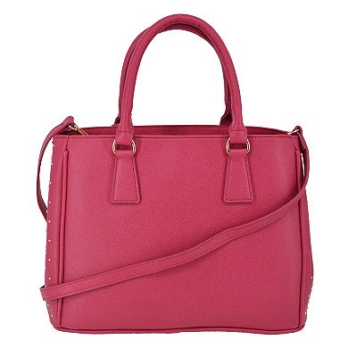 bebe Sagan Studded Satchel Bag