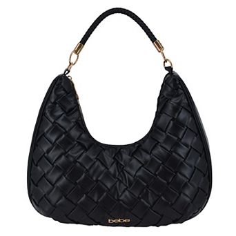 bebe LUCA Hobo Bag With Braided Handle & Zip Closure