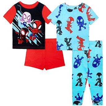 Toddler Boy Marvel Spidey & His Amazing Friends "Techno Spidey" 4 pc Pajama Tops, Pajama Bottoms & Pajama Shorts Set