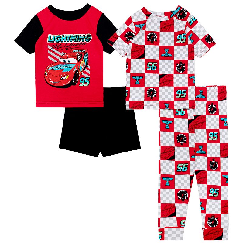 Toddler Boy Disney / Pixar's Cars "McQueen Speedway" 4-pc. Pajama Tops, Pajama Bottoms & Pajama Shorts Set, Toddler Boy's, 