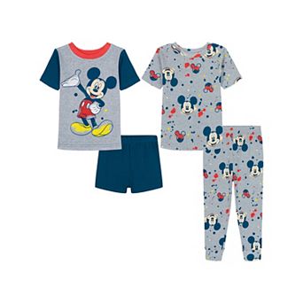 Toddler Boy Disney's Mickey Mouse "Splatter Mickey" 4 pc Pajama Tops, Pajama Bottoms & Pajama Shorts Set
