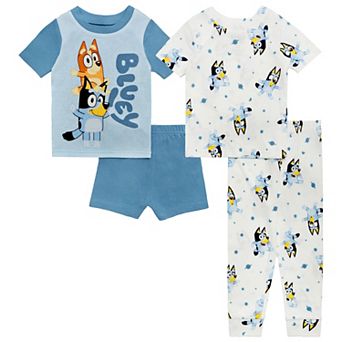 Toddler Boy Bluey "Bluey's Fun" 4 pc Pajama Top, Pajama Bottoms & Pajama Shorts Set