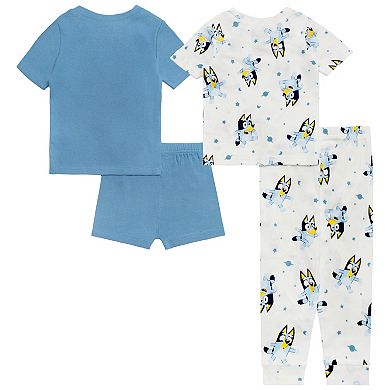 Toddler Boy Bluey "Bluey's Fun" 4-Piece Pajama Top, Pajama Bottoms & Pajama Shorts Set