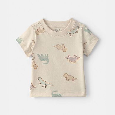 Baby Boy Carter's 2-Piece Dinosaur Chambray Shortall Set
