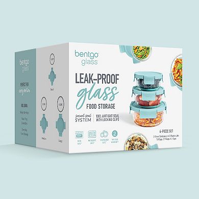 Bentgo Glass Leak-Proof 6-pc. Food Storage Set