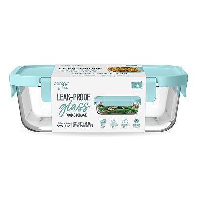 Bentgo Glass Leak-Proof Food Storage 6.3-Cup Rectangle Container