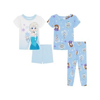 Toddler Disney's Frozen 4 pc Pajama Top, Pajama Bottoms & Pajama Shorts Set
