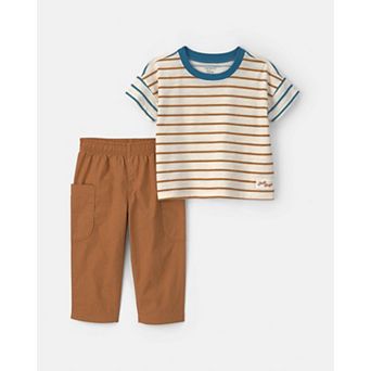 Baby Boy Carter's 2 pc Striped Short Sleeve Top & Pant Set