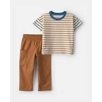 Toddler Boy Carter's 2 pc Striped Short Sleeve Top & Pant Set