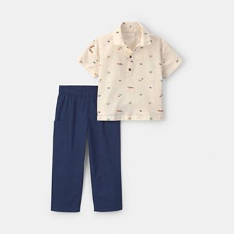 Toddler Boy Carter's 2 pc Chambray Short Sleeve Top & Pant Set