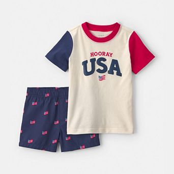 Toddler Boy Carter's 2 pc Hooray USA Top & Short Set