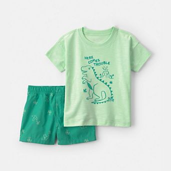Toddler Boy Carter's 2 pc Dinosaur Top & Short Set