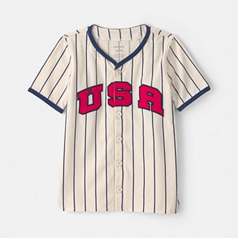 Toddler Boy Carter's Button-Down USA Jersey