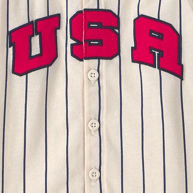 Toddler Boy Carter's Button-Down USA Jersey