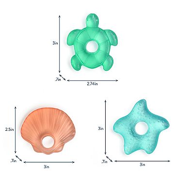 Itzy Ritzy Cutie Coolers™ Silly Foods 3-Pack Teething Toys