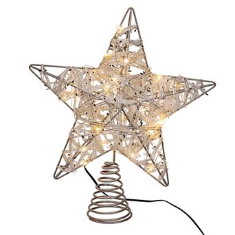 Kurt Adler 10.5-Inch LED Light 5-Point Star Christmas Tree Topper