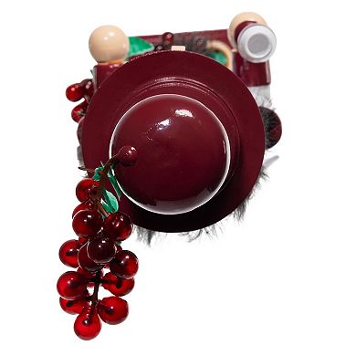 Kurt Adler 15-Inch Wooden Wine Nutcracker Figurine Table Decor