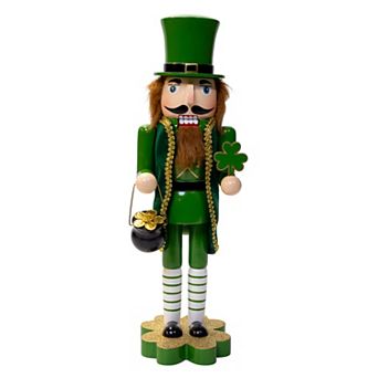 Kurt Adler 14-Inch Leprechaun Soldier Nutcracker Table Decor