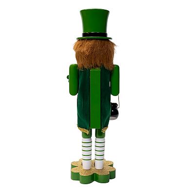 Kurt Adler 14-Inch Leprechaun Soldier Nutcracker Table Decor