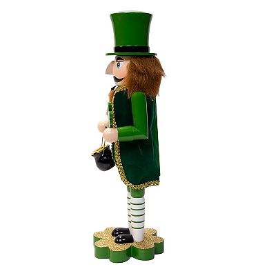 Kurt Adler 14-Inch Leprechaun Soldier Nutcracker Table Decor