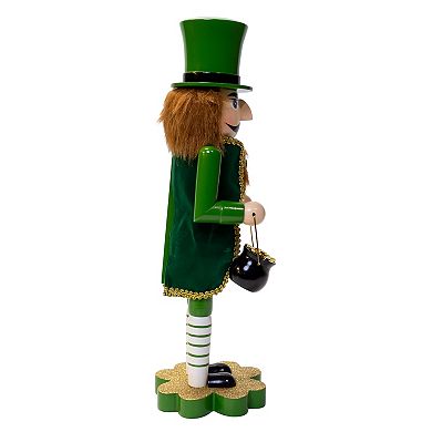 Kurt Adler 14-Inch Leprechaun Soldier Nutcracker Table Decor