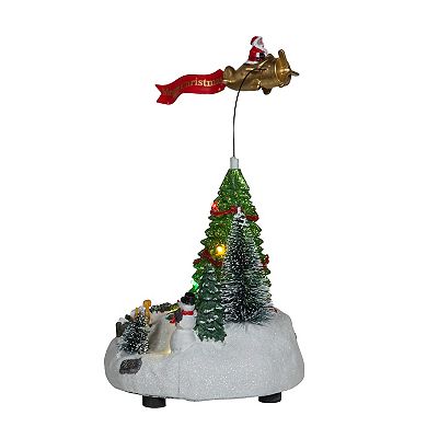 Kurt Adler 9.6-Inch Battery Operated LED Light Santa Christmas Scene Table Decor