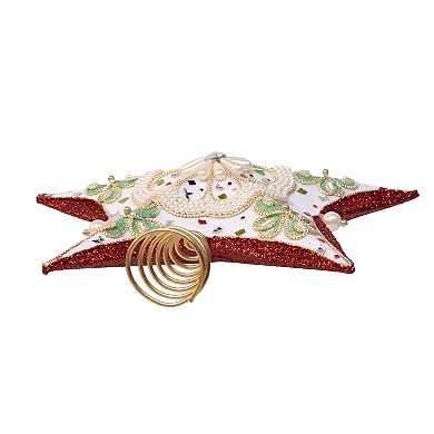 Kurt Adler 13.5-Inch Mistletoe Star Christmas Tree Topper