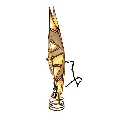 Kurt Adler LED Illuminated Capiz Star Christmas Tree Topper