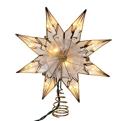 Kurt Adler LED Illuminated Capiz Star Christmas Tree Topper