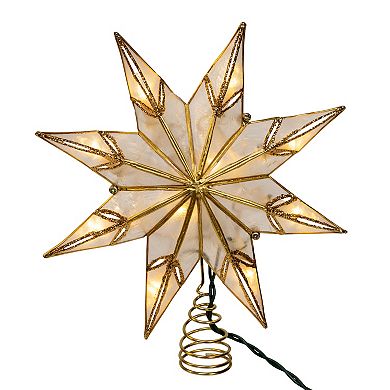 Kurt Adler LED Illuminated Capiz Star Christmas Tree Topper