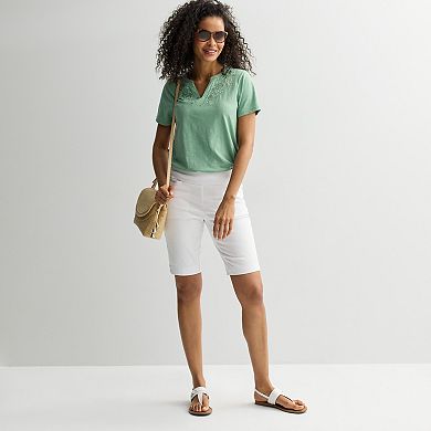 Women's Croft & Barrow® Effortless Stretch Bermuda Shorts