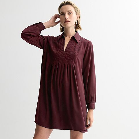 Женские платья Nine West Women's Nine West Pintuck Mini Dress
