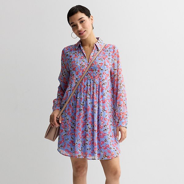 short sleeve v-neck pintuck swing tunic dress Short Sleeve V-Neck Pintuck Swing Tunic Dress