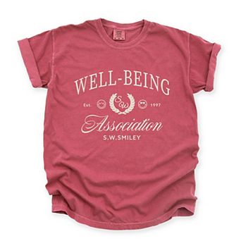 S.W.Smiley Well-Being Association - Women's Garment Dyed Graphic T-Shirt