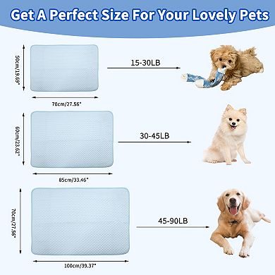 1Pc Dog Cooling Mat, Durable Machine Washable Pets Cool Pad
