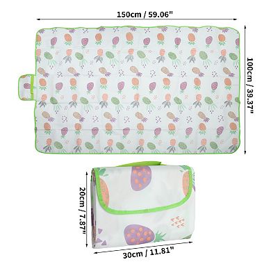 Waterproof Beach Blanket, Lightweight Picnic Mat with Handle 59.06"x39.37"