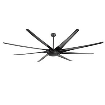 100 inch HVLS Ceiling Fan Without Light, 8 Blades, DC Motor, Remote, 12/24/36 Inch Downrods