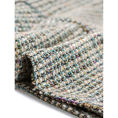 2 Packs Women's Elegant Plaid Tweed Blazer Jacket