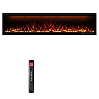 Clihome Recessed with Wi-Fi LED Electric Fireplace APP Control
