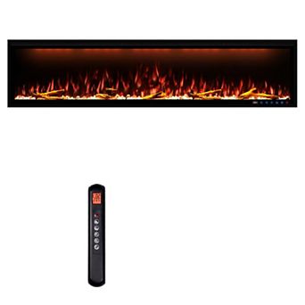 Clihome Recessed with Wi-Fi LED Electric Fireplace APP Control