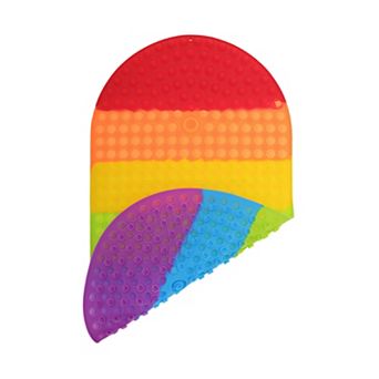 Silicone Non Slip Bath Mat, Machine Washable Shower Mat with Suction Cups Pressable Bubble