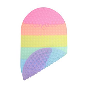 Silicone Non Slip Bath Mat, Machine Washable Shower Mat with Suction Cups Pressable Bubble