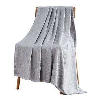 Kate Aurora Floral Ferns Shabby Chic Styled Oversized Ultra Soft and Plush Accent Throw Blanket