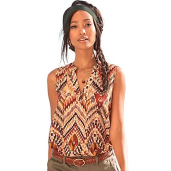 Lascana Women's Sleeveless V-Neck Blouse