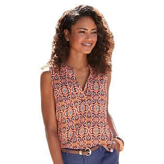 Lascana Women's Sleeveless V-Neck Blouse