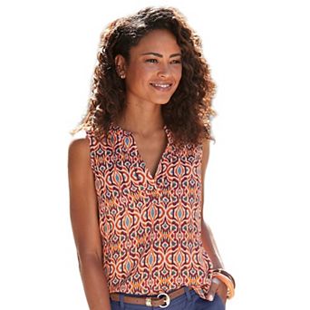 Lascana Women's Sleeveless V-Neck Blouse